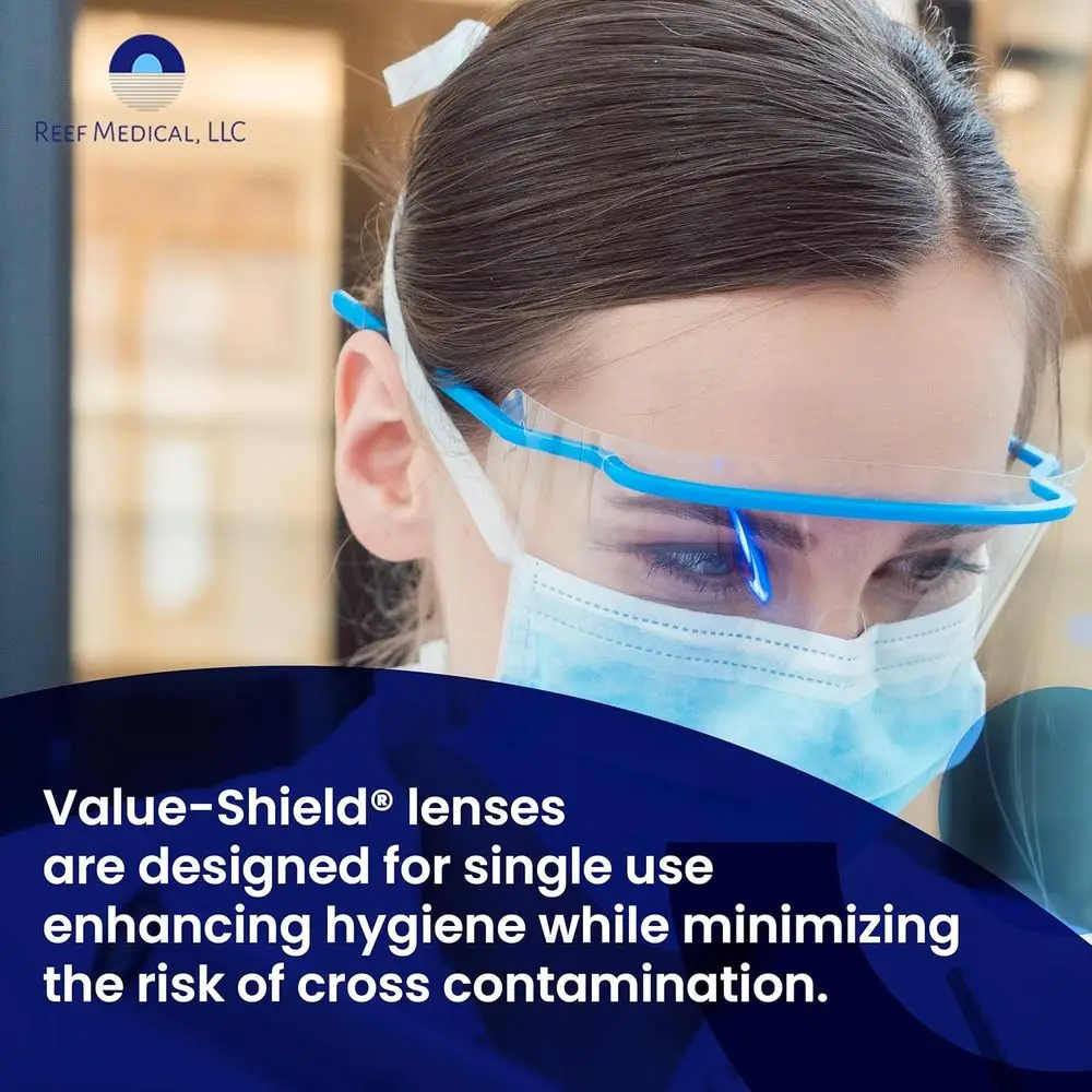 Value-Shield Clear Disposable Medical & Dental Eye Shield Lenses | Optical-Grade lens | No Additional ilm or Paper Barrier | 250