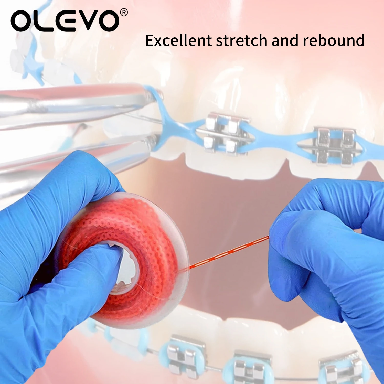 Dental Orthodontic Elastic Power Chain Ultra Powerchains Rubber Bands Long/Short/Continuous 15 Feet 4.5m Dentist Ortho Materials
