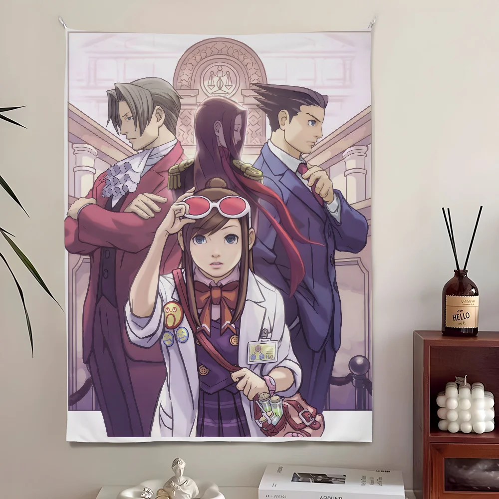 A-Ace A-AttorneyES Anime Tapestry Perfect For Home&Living Bedroom Decor Wall Art Backdrop Banner