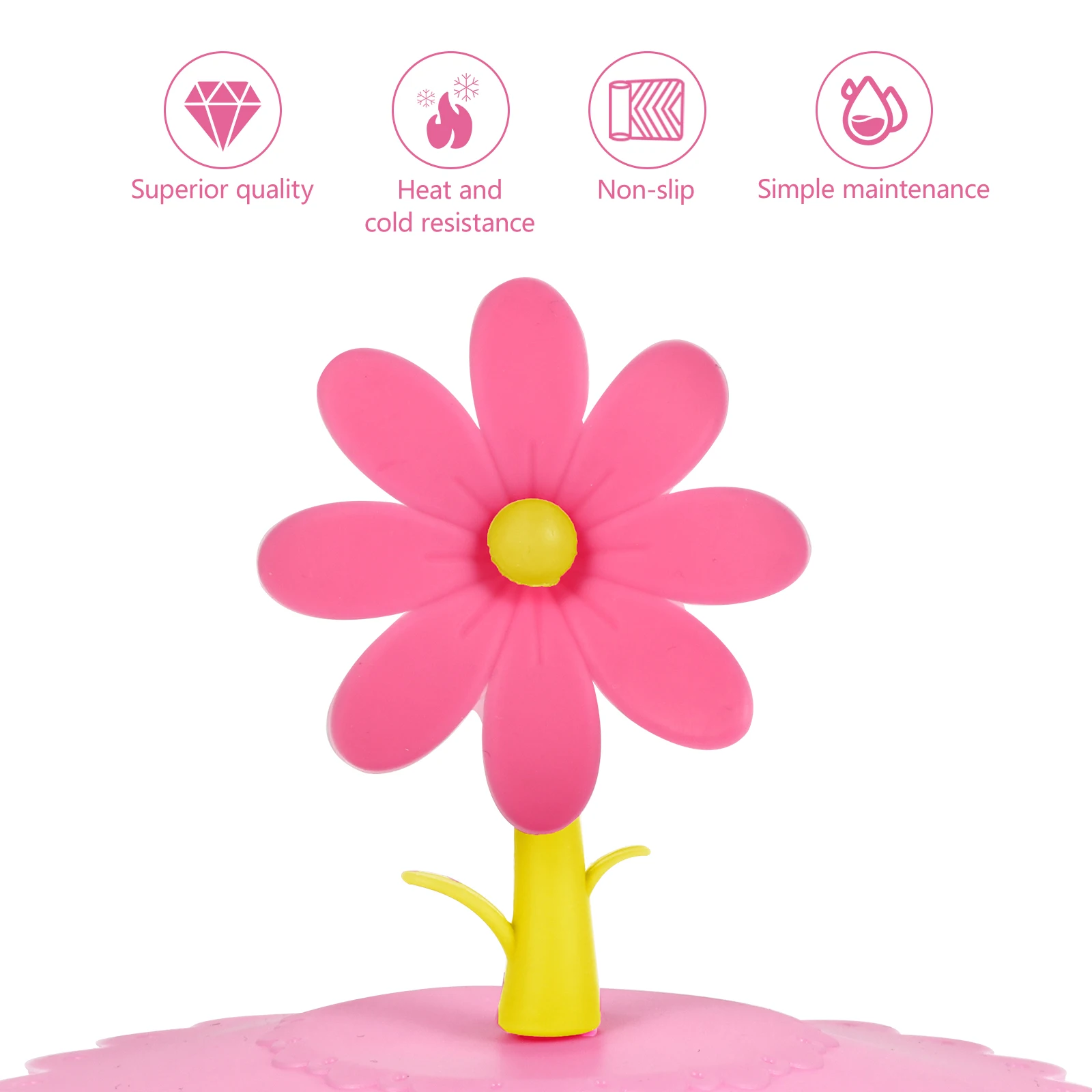 

8pcs Silicone Cup Lid Sealed Temperature Resistant Cover Bright Color Reusable Food Grade Dustproof Leakproof Home Office
