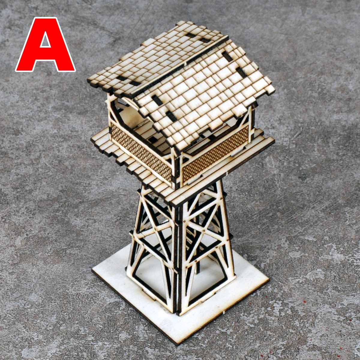 Architekturmodell zum Zusammenbauen, Sandtisch, Wachturm, Wachposten, Miniaturgebäude, Diorama, Maßstabsmodellbausatz, Maßstab 1:72 – Detail 1