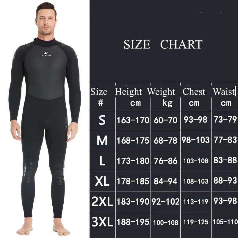 

3MM Neoprene Men Women Keep Warm Snorkeling Kayaking Spearfishing Swim WetSuit Scuba UnderWater Hunting Drifting Diving Suit