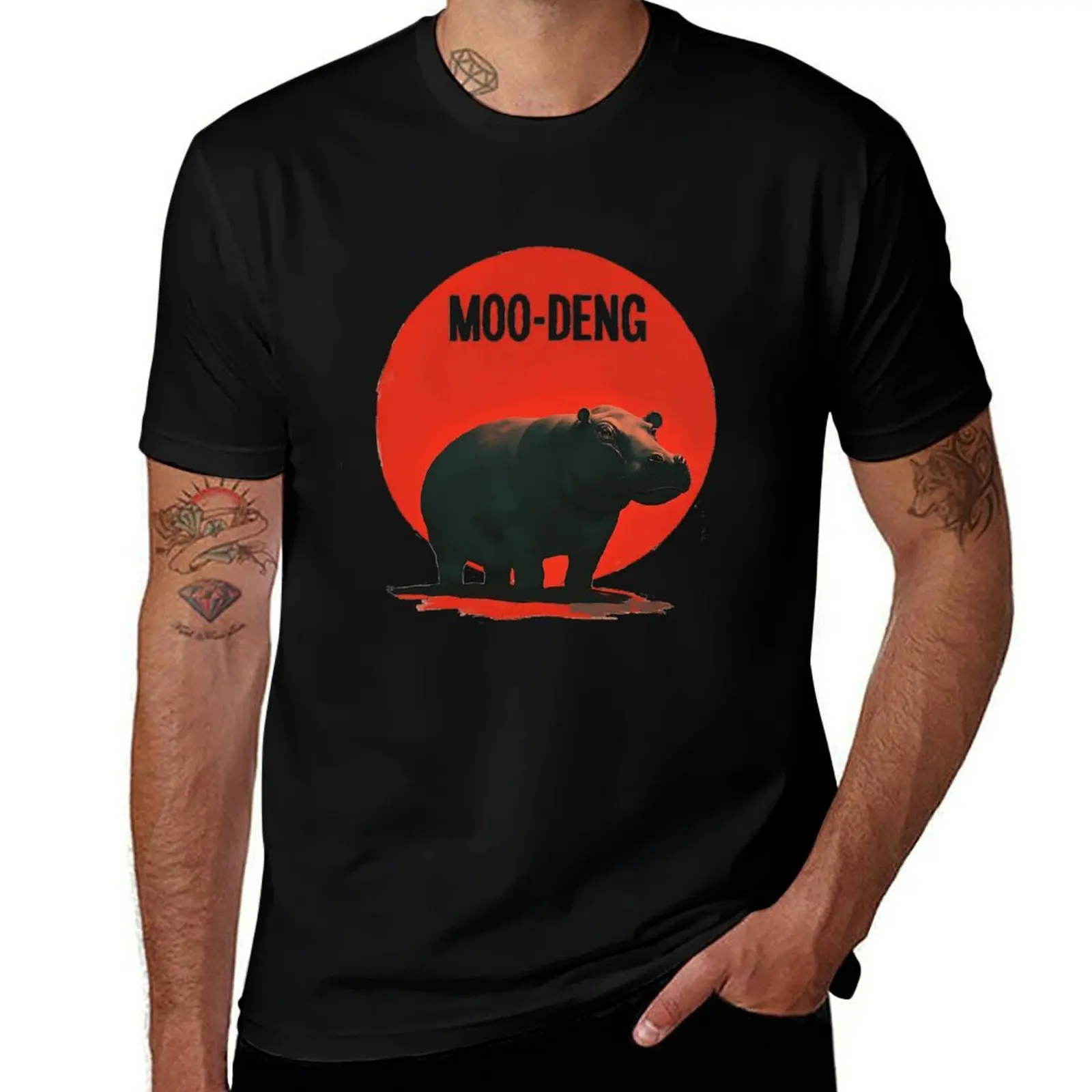 

Moo-Deng Bold Retro Art T-Shirt graphic t shirts for man essential t shirt T-Shirt
