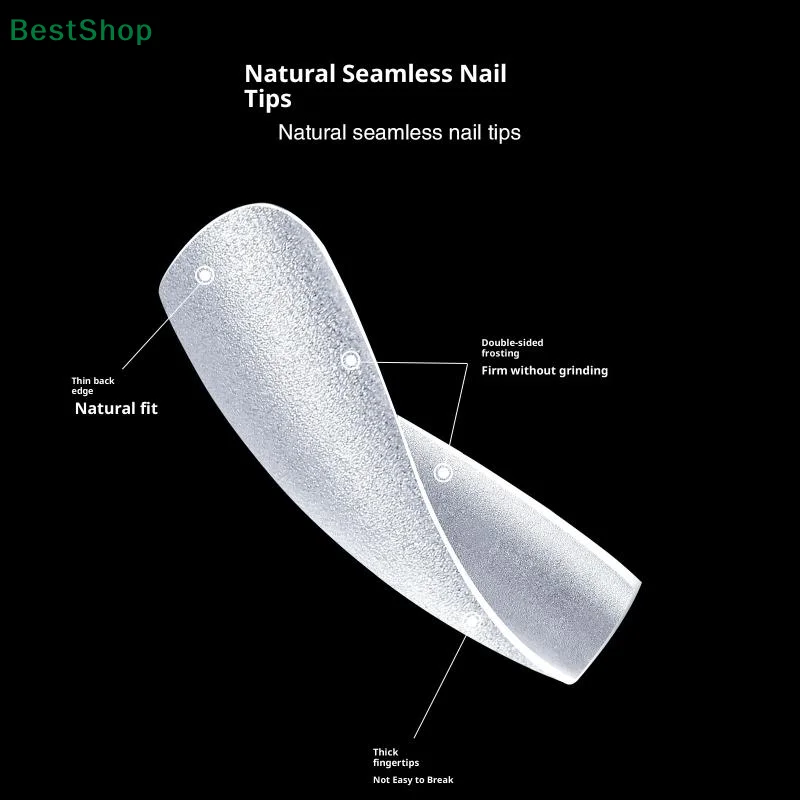150 pezzi stampa senza soluzione di continuità su punte per unghie finte copertura completa trasparente punta per unghia smerigliata lunga bara mandorla unghie artificiali