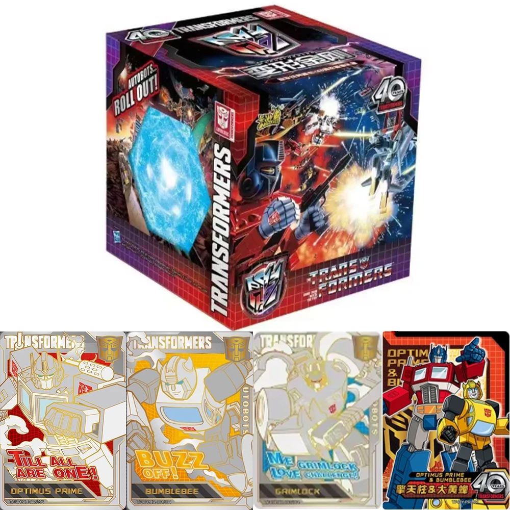 KAYOU Transformers Cards Optimus Prime Bumblebee XR Horizon 40th Anniversary Energy Gift Box Anime Collection Cards Toys