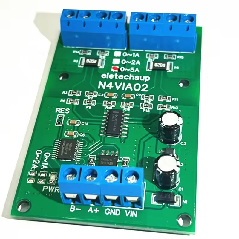 K N4VIA02 DC 8-25V 3 IN 1 RS485 0-30V Voltage 0-5A Current Modbus RTU Current Voltage Meters Board signal measurement Collection