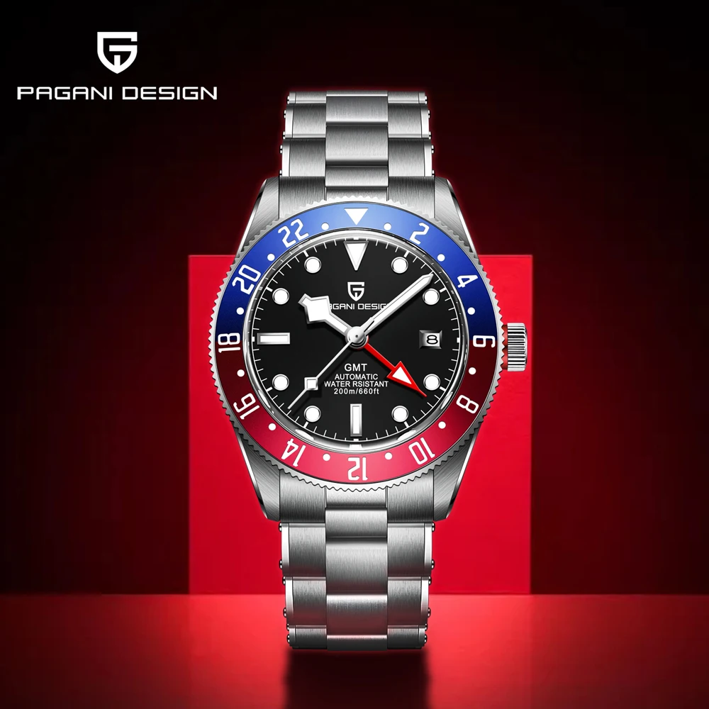 

Часы PAGANI DESIGN 2026: Новые мужские часы BB GMT 40 мм, водонепроницаемые до 200 м, механические, с сапфировым стеклом, автоматические