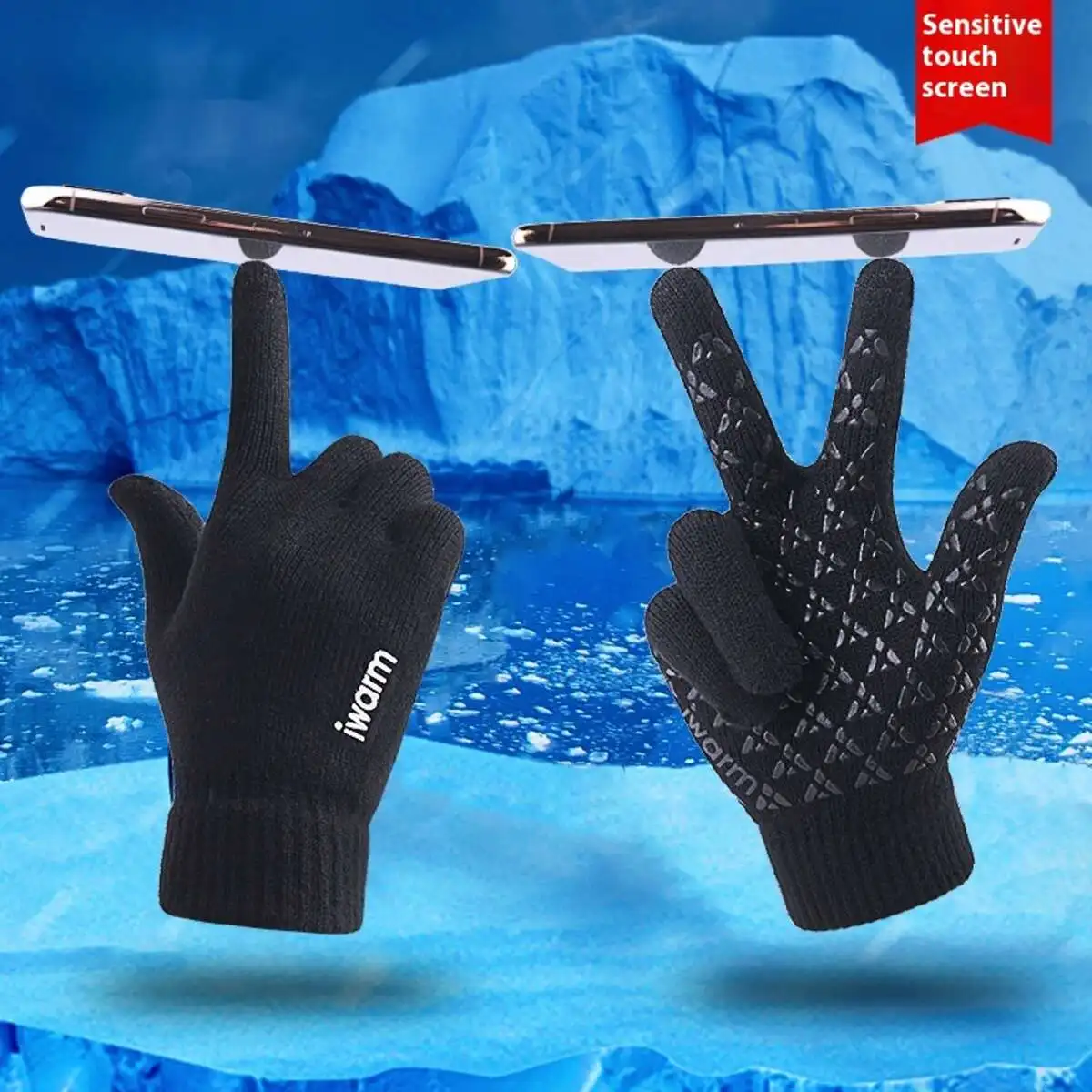 Men's And Women's Warm Touch Screen Knitted Gloves For Autumn And Winter Couple's Cold Resistant Gloves_maomaolike.com