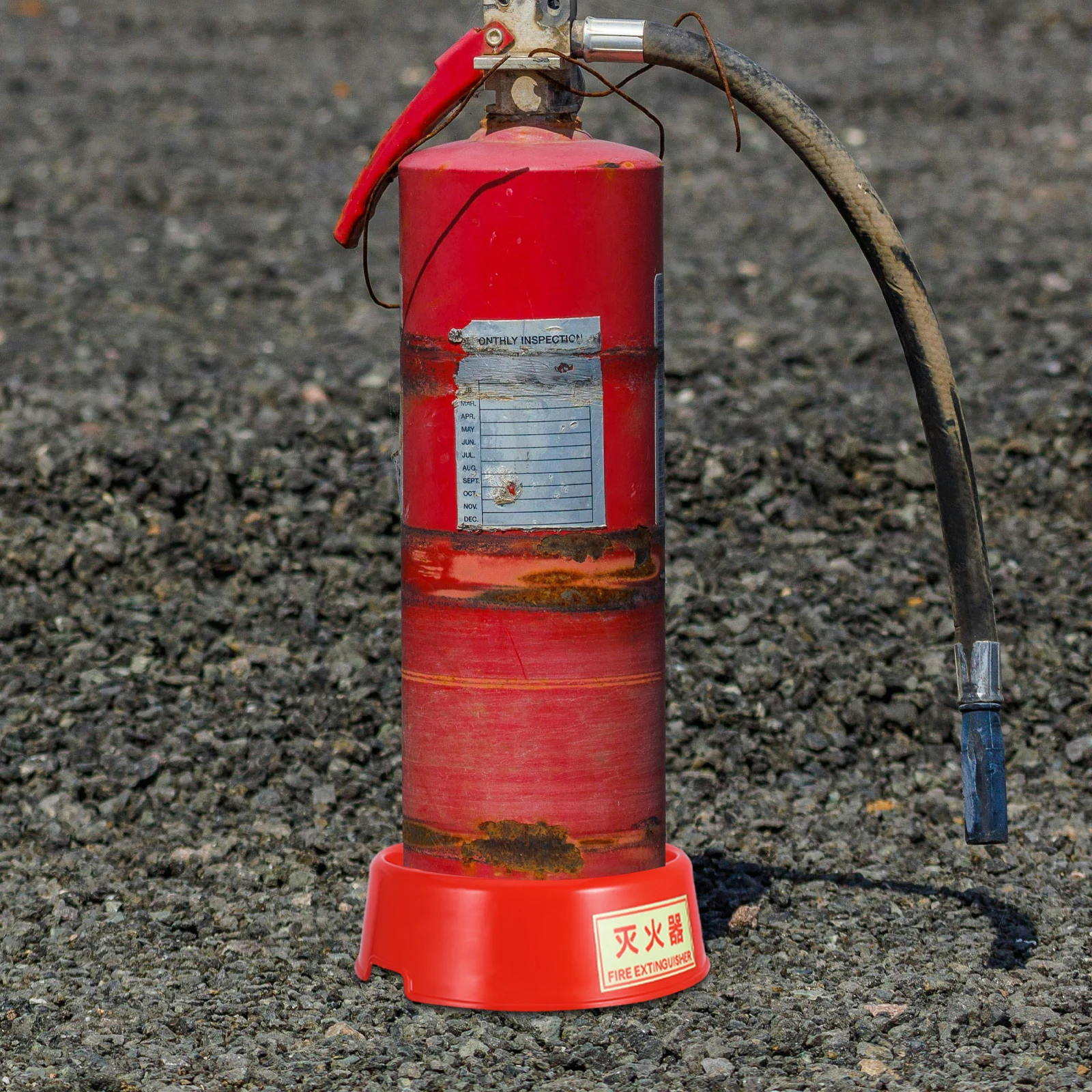 

Luminous Fire Base Plastic Holder Storage Stand Fire Extinguisher Base Reflective Sturdy Stable