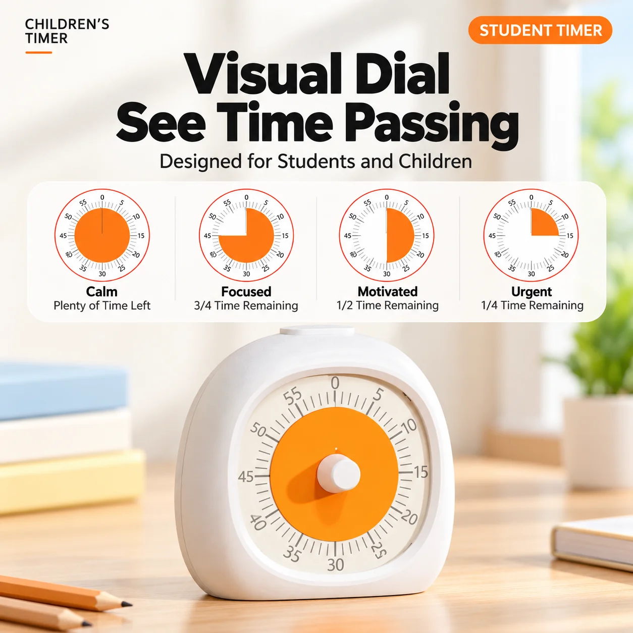 Timer, Self-Discipline Tool, Children's Learning Timer, Kitchen Time Management Stopwatch