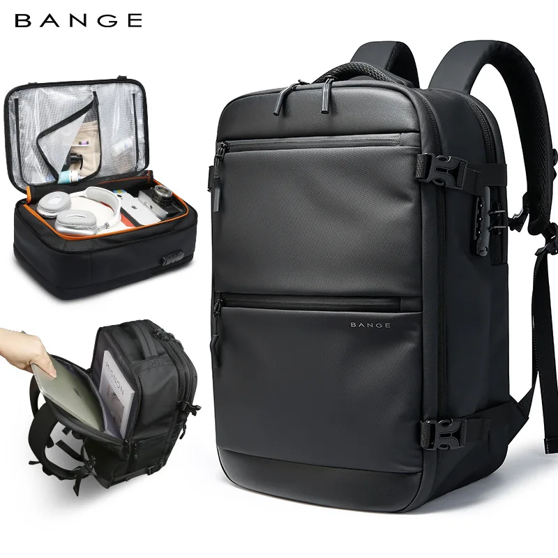 

BANGE новый большой вместительный водонепроницаемый мужской рюкзак для ноутбука с замком TSA для деловых поездок