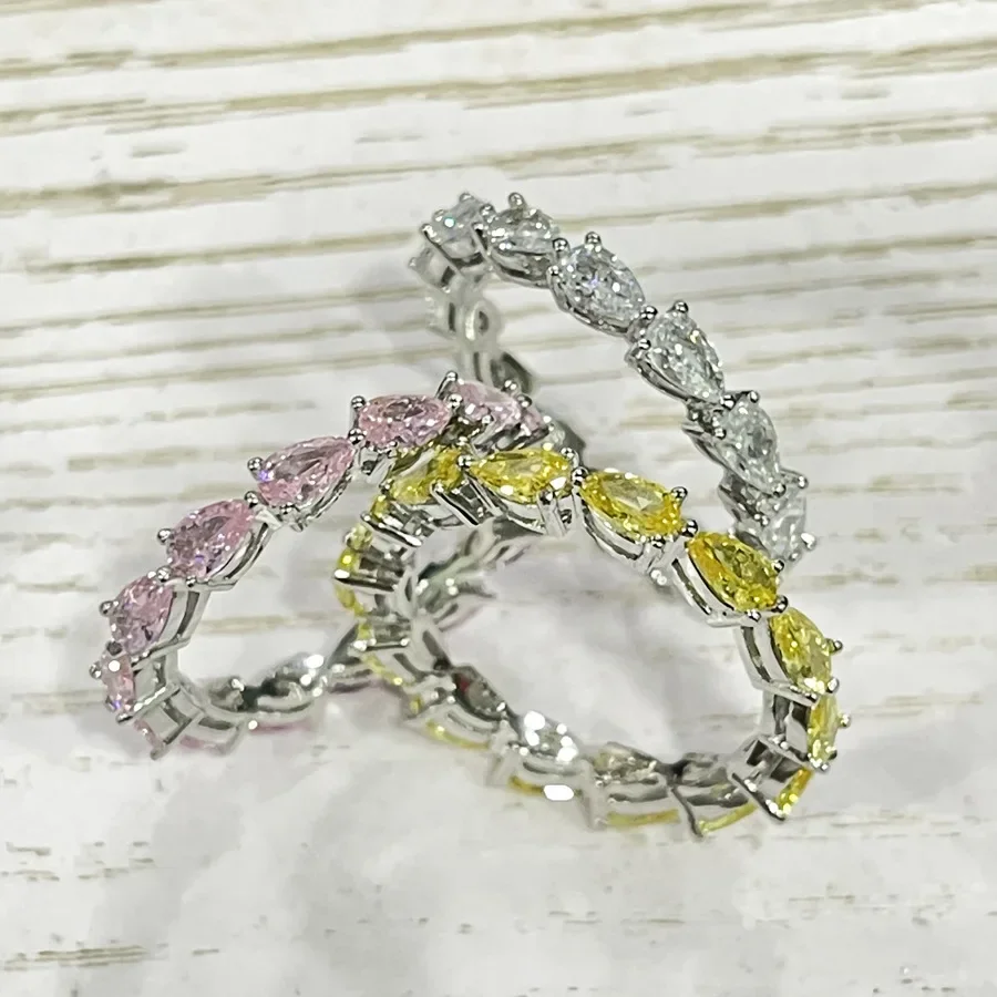 

Real S925 Sterling Silver Real Diamond Ring for Women Fine Anillos De Wedding Bands Origin Diamond Gemstone Anel Jewelry Females