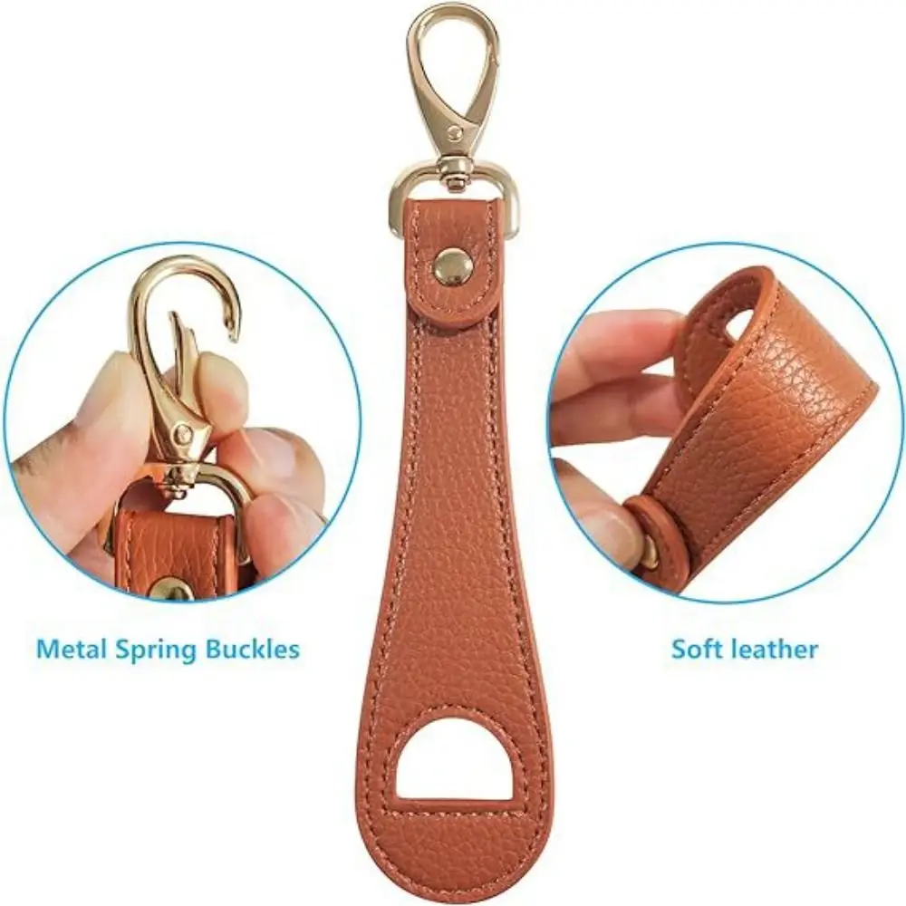 

PU Leather Golf Baseball Hat Clip Solid Color Wallet Buckle Travel Hat Clip Hat Strap Clips On Bag Hat Holder Camping Hiking