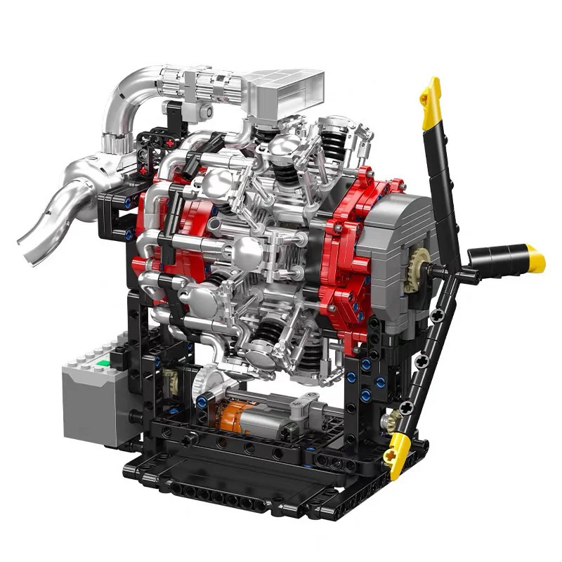 

Mould King 10211 Star Aero Engine Model Kits Motorized Radial Aviation Engine Kids STEM Toys Building Blocks Sets Xmas Gifts