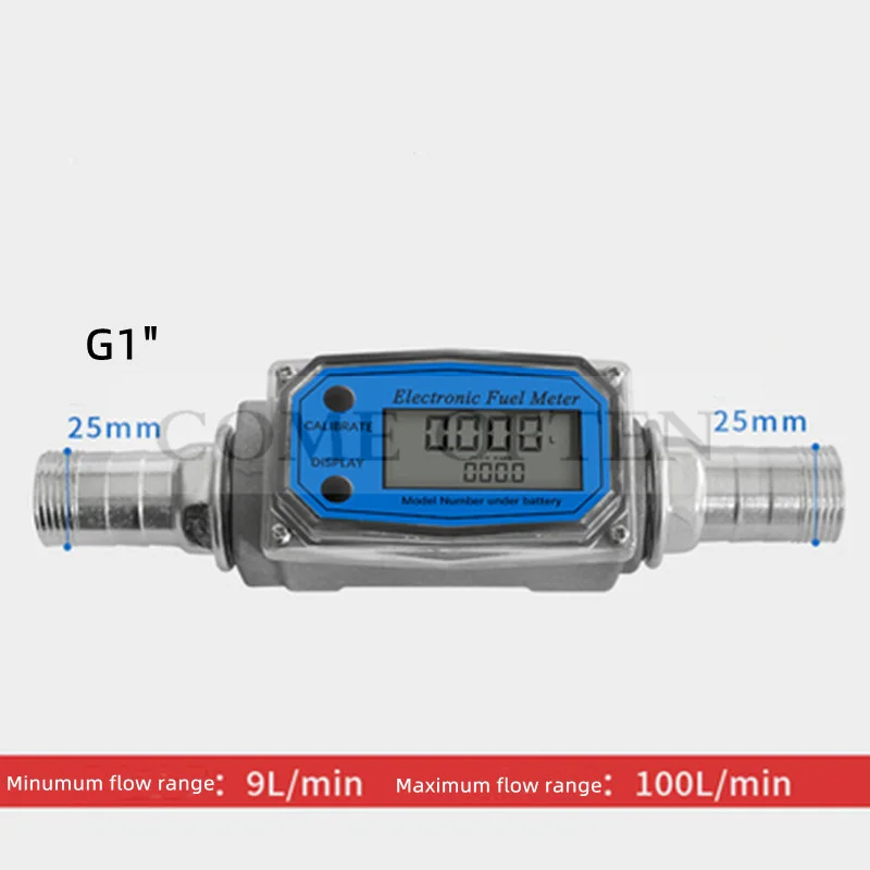 Liga de Alumínio 6par Display Digital Medidor de Fluxo K24 Metanol Diesel Querosene Gasolina Líquido Turbina Medidor Pagota Comum