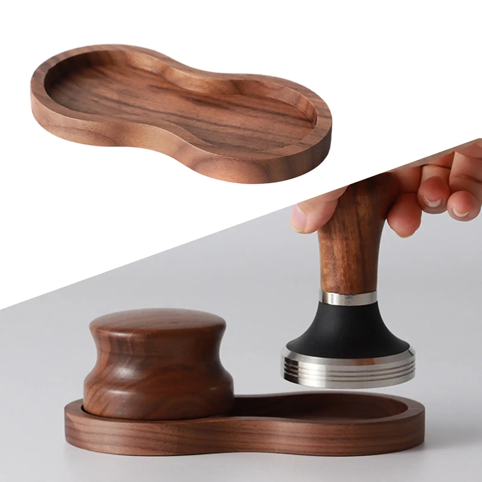 وسادة مسحوق القهوة الخشبية المسطحة من إسبرسو لسطح العمل