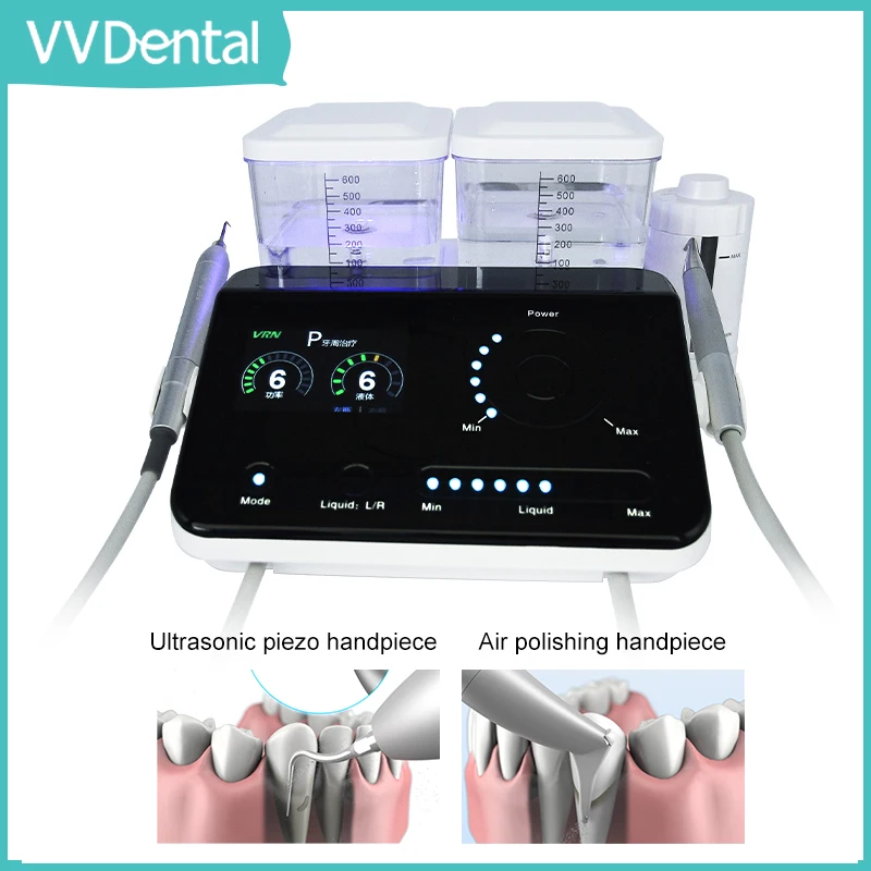 

VVDental 6 in 1 Dental Sandblasting Machine Dental Air Polisher Dental Ultrasonic Sandblasting Machine Dental Dentistry