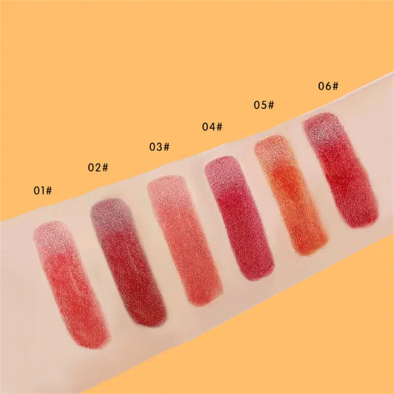 2 Stks/set Oortelefoon Doos Dubbele Buis Lippenstift Lipgloss Set Fluweel Mat Rood Langdurige Liptint Draagbare Make-Up Cosmetica