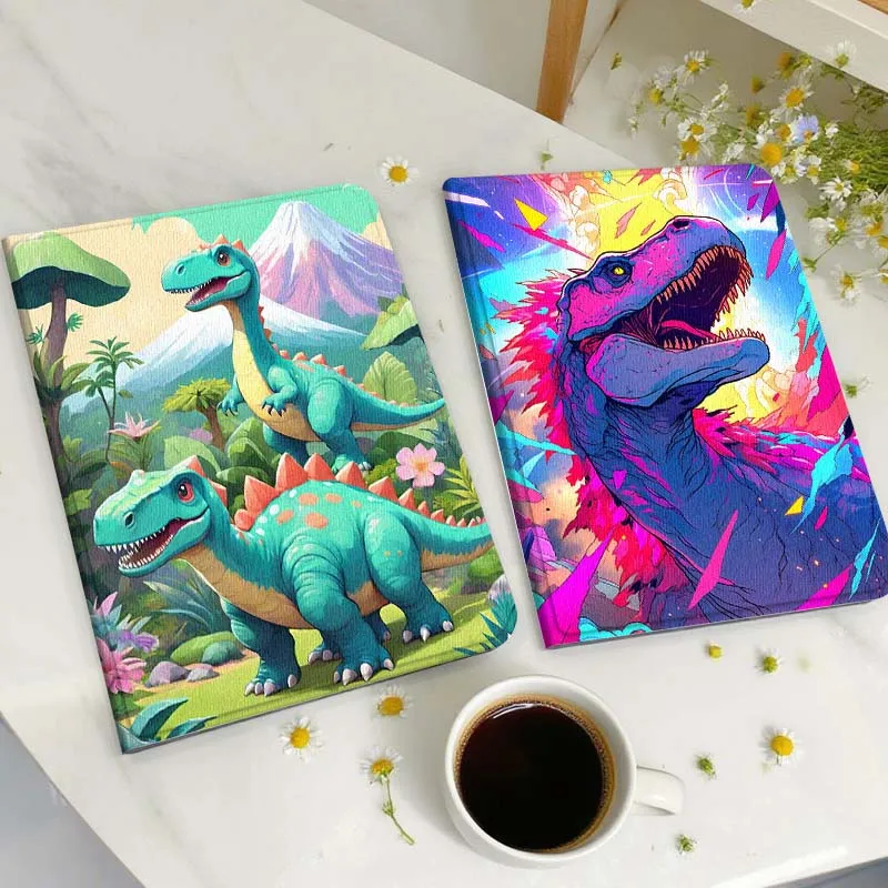 

Чехол для планшета Samsung Galaxy Tab A A7 A8 A9 A11 S6 S11 Lite Plus 10.1 10.4 10.5 дюймов 2022 2025 с изображением крутого мультяшного динозавра