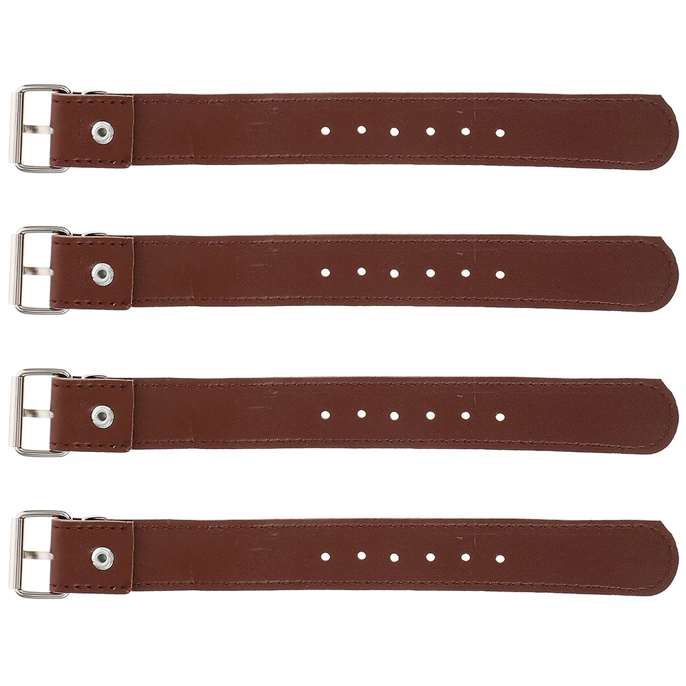 

2 Pairs Bike Basket Straps Brown Adjustable Cargo Belts Kids Bicycles Front Scooter Attachment Sturdy Practical Long Use