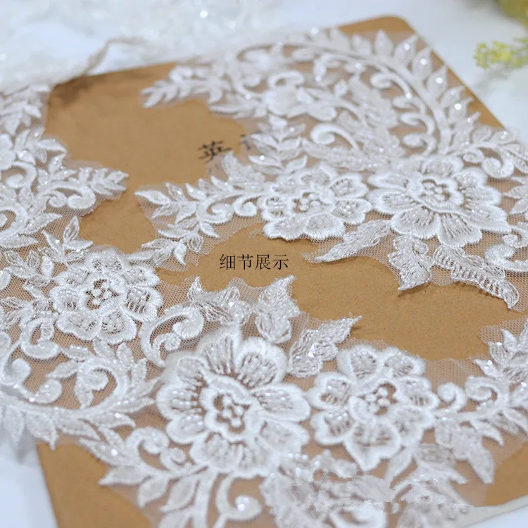 أغسطس منتج جديد سين سلسلة مسمار حبة الترتر التطريز العروس غطاء الرأس الملحقات مع العرض 18 سنتيمتر #2