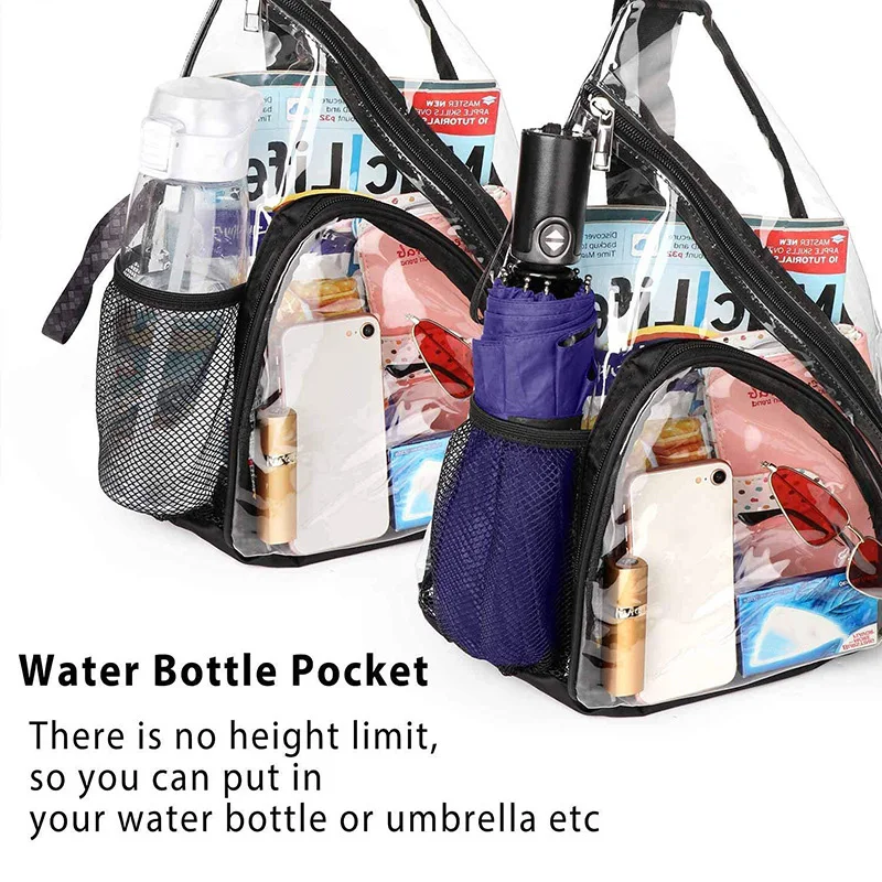 Casual Clear Chest Bag Women Men Waterproof Transparent PVC Crossbody Travel Pouch Outdoor Sports Phone Sling Shoulder Bag XA578