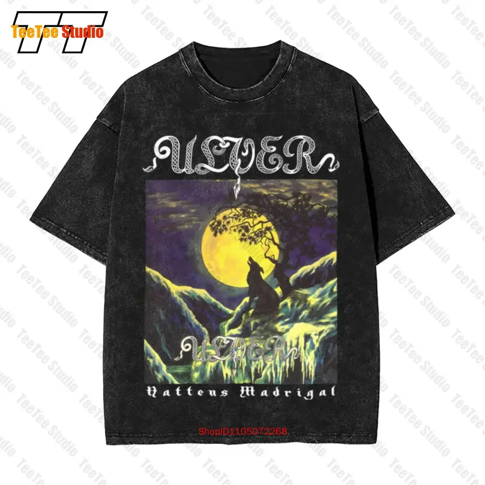Ulver Norwegian Nattens Madrigal New Short Sleeve Vintage Oversized T-Shirt Black Tee Q6HV