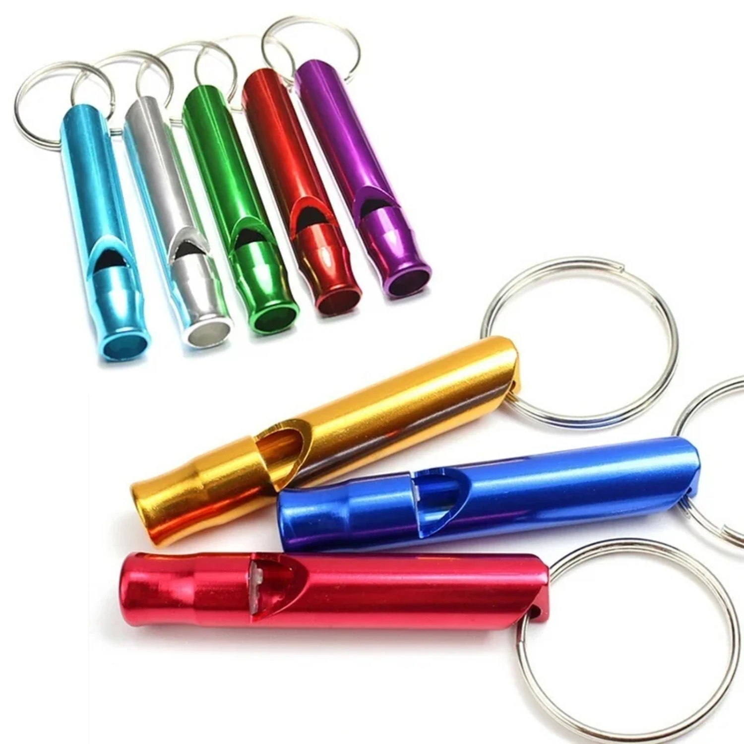 10 Pieces/set of Aluminum Alloy Small Whistle Keychain Outdoor Survival Camping Emergency Sports Safety Whistle Philippines Maap