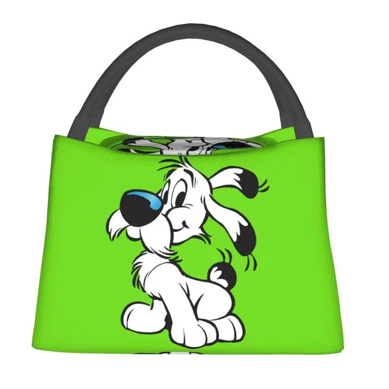 Custom Asterix And Obelix Dogmatix Lunch Bags Women Thermal Cooler Insulated Lunch Box for Picnic Camping Work Travel