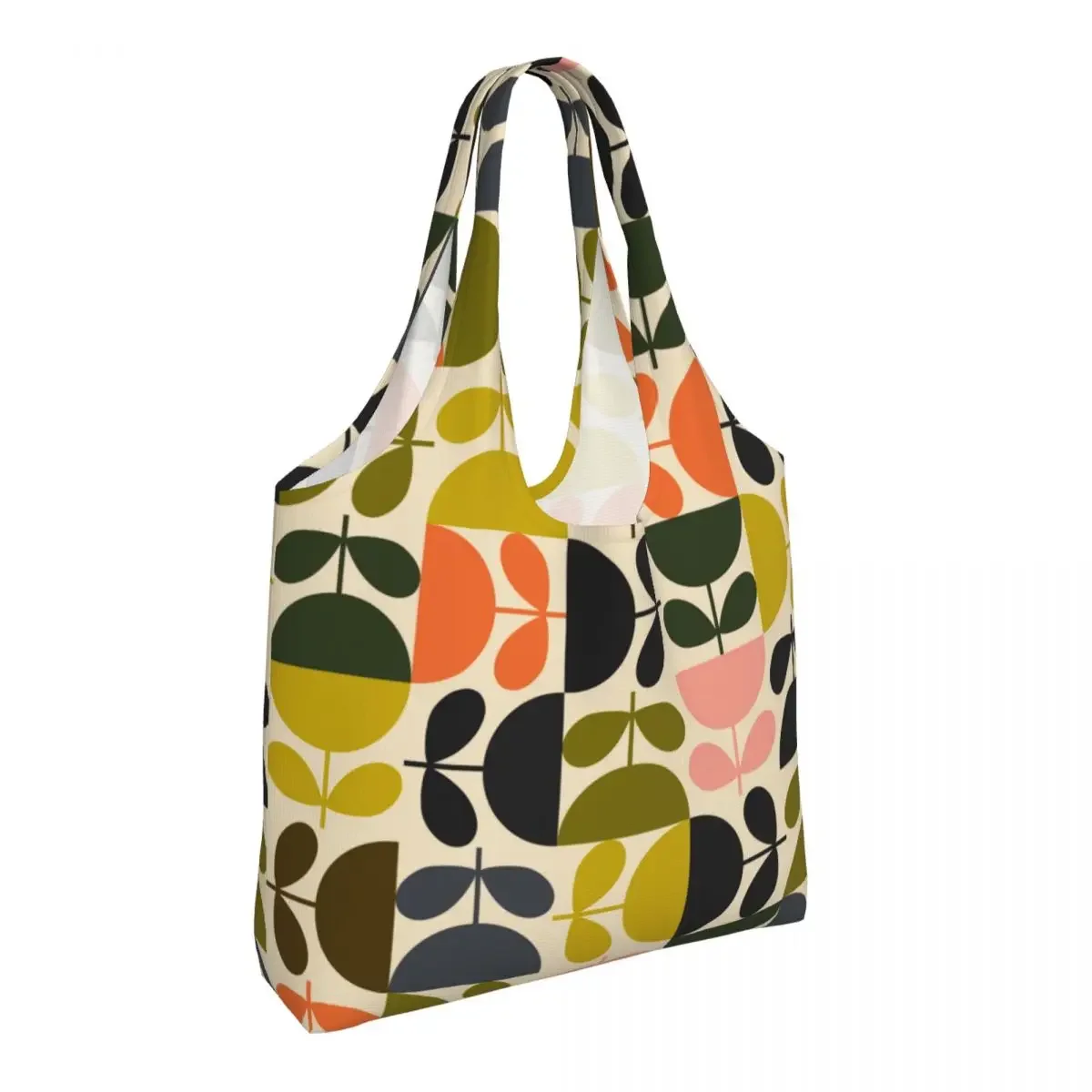 Custom Printing Jigsaw Stem Multi Pattern Tote Shopping Bag Durable Canvas Shopper Shoulder Orla Kiely Bags Photography Handbags