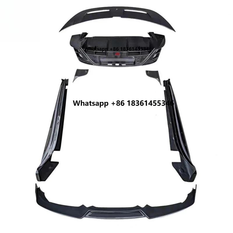 

For C Style Body Kit Wet Carbon Fiber - Full Aero Package: Front Lip, Side Skirts, Rear Durable Premium Car Accessories