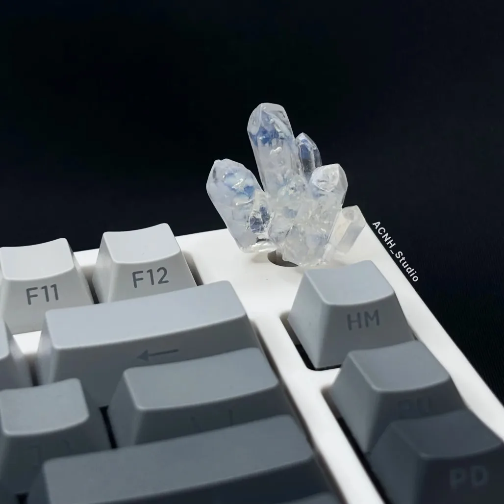 Perilla de teclado de cristal luminoso, tecla de volumen de 6mm de diámetro, perilla personalizada para teclado mecánico, accesorios para jugadores de Pc, regalo