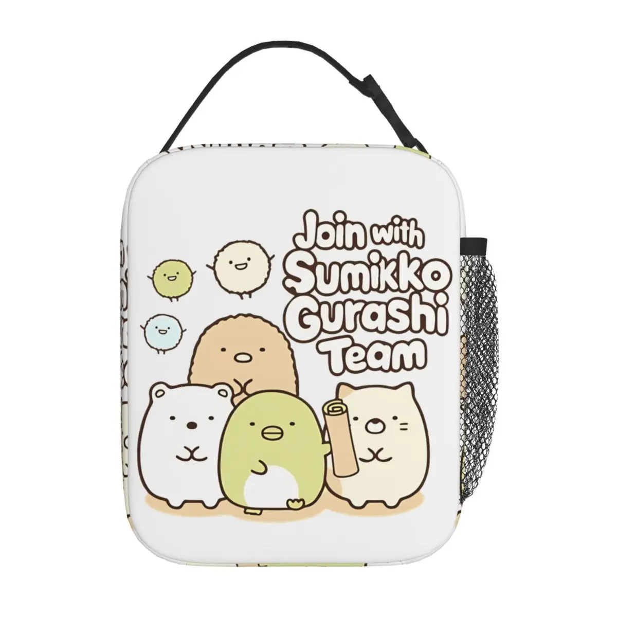 

Присоединение The Sumikko Gurashi Team Симпатичная изолированная сумка для обеда Термосумка Контейнер для обеда Портативная сумка-тоут Ланч-бокс Сумки для еды