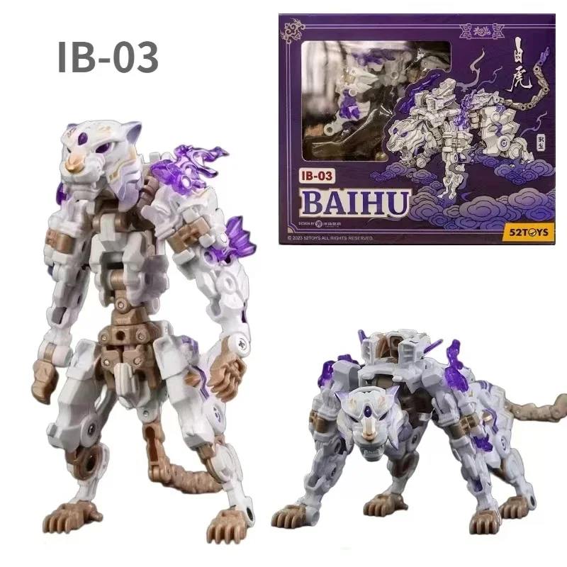 Disponibile 52TOYS INFINITYBOX IB-03 BAIHU Tiger Deformation Robot, conversione in Mecha e Cube, Action Figure, regalo da collezione