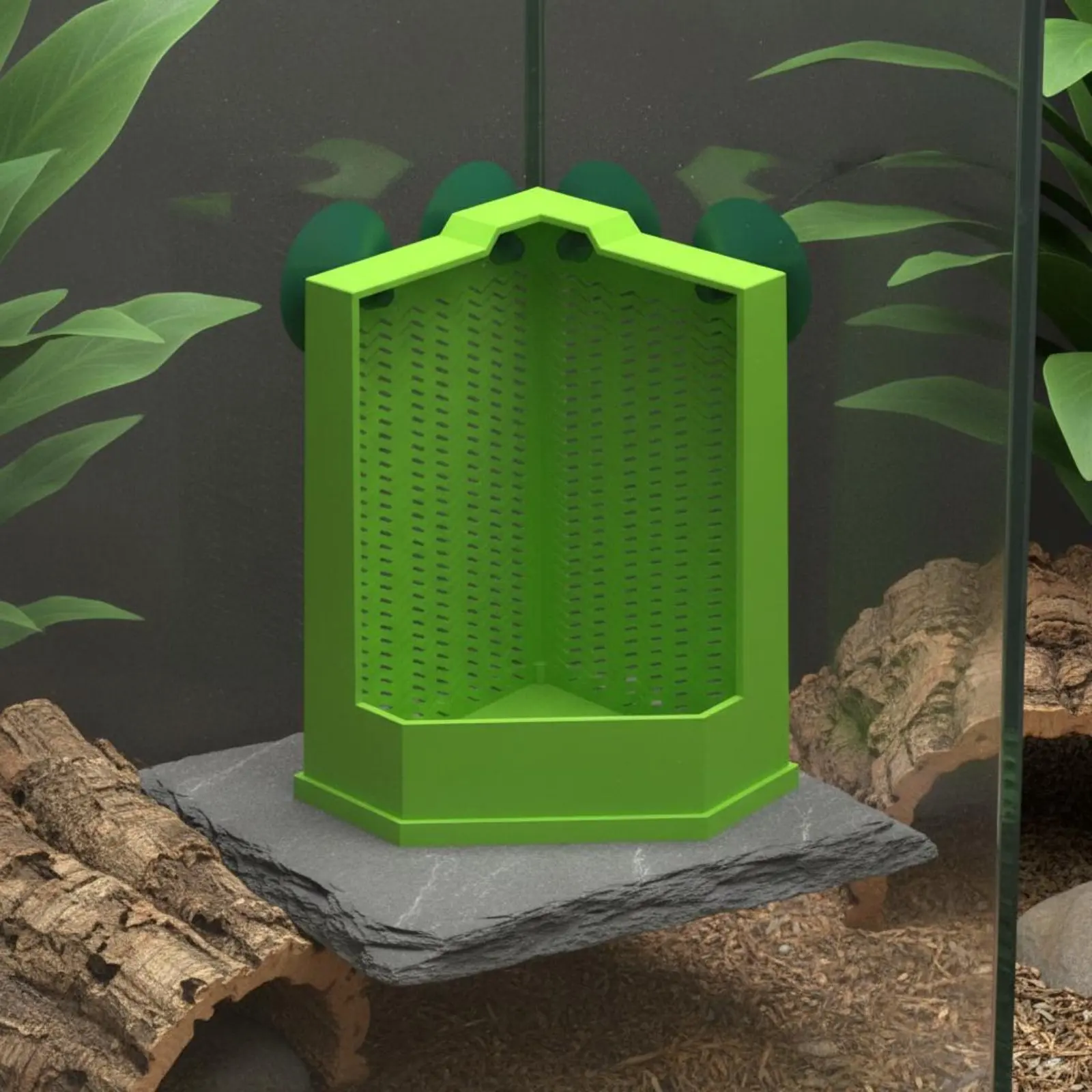 

Suction Cup Feeding Dish Hanging Design Suction Cup Feeder Scaly Pet Food Bowl Secure Grip Pet Care Item Space Saving
