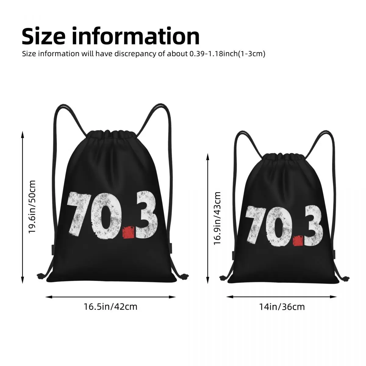 triathlon, swim bike run 70.3  Drawstring Bags Gym Bag Hot Lightweight