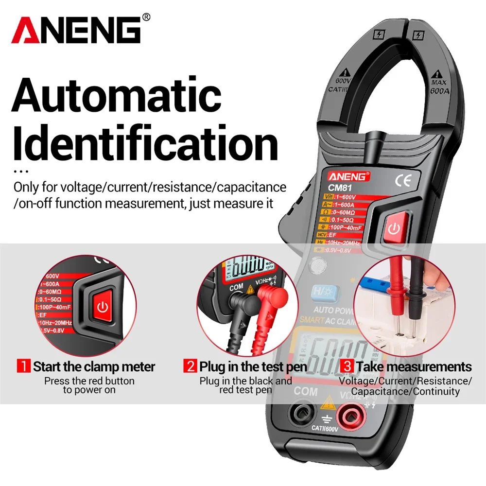 ANENG Clamp Meter Multimeters CM81 600A AC Current CM80 500A AC