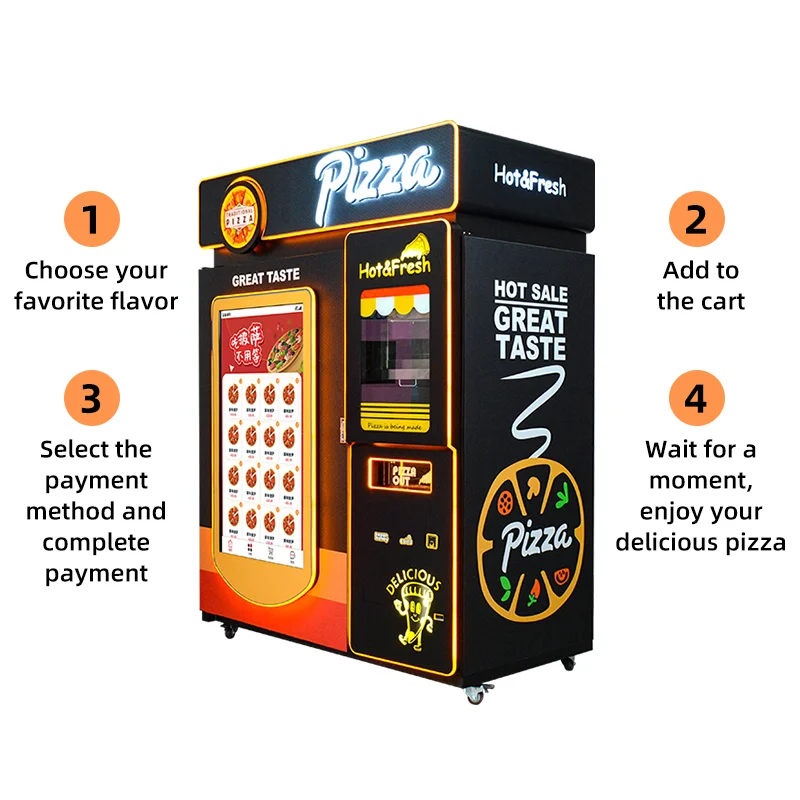 Intelligent Fast Meal-Dispensing Large-Capacity Fast Meal-Dispensing Pizza Vending Machine FL Customzied