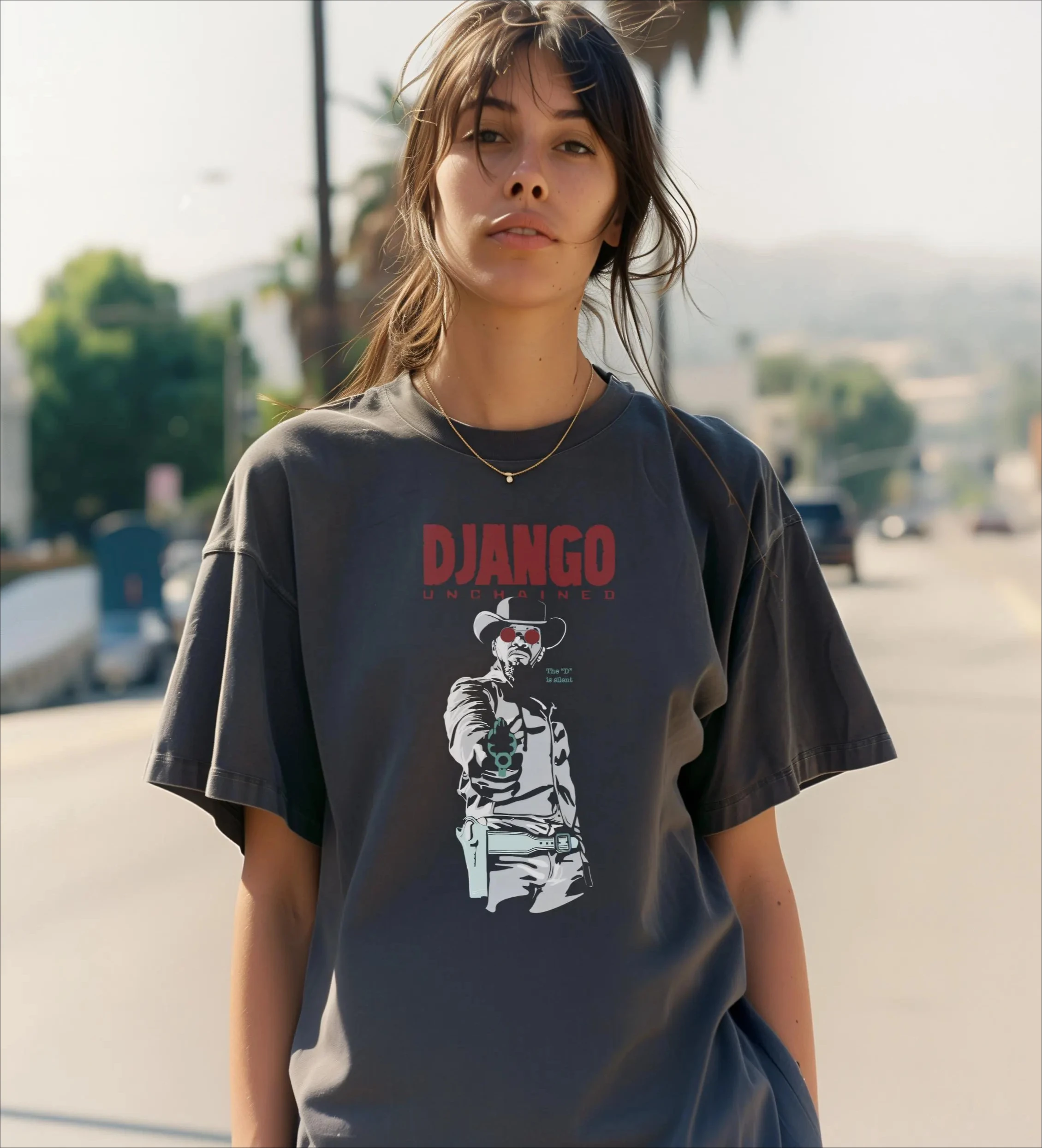 

Футболка с принтом Django Unchained для женщин и мужчин, хардкорный модный крутой топ, весна/лето, свободная футболка унисекс с короткими рукавами