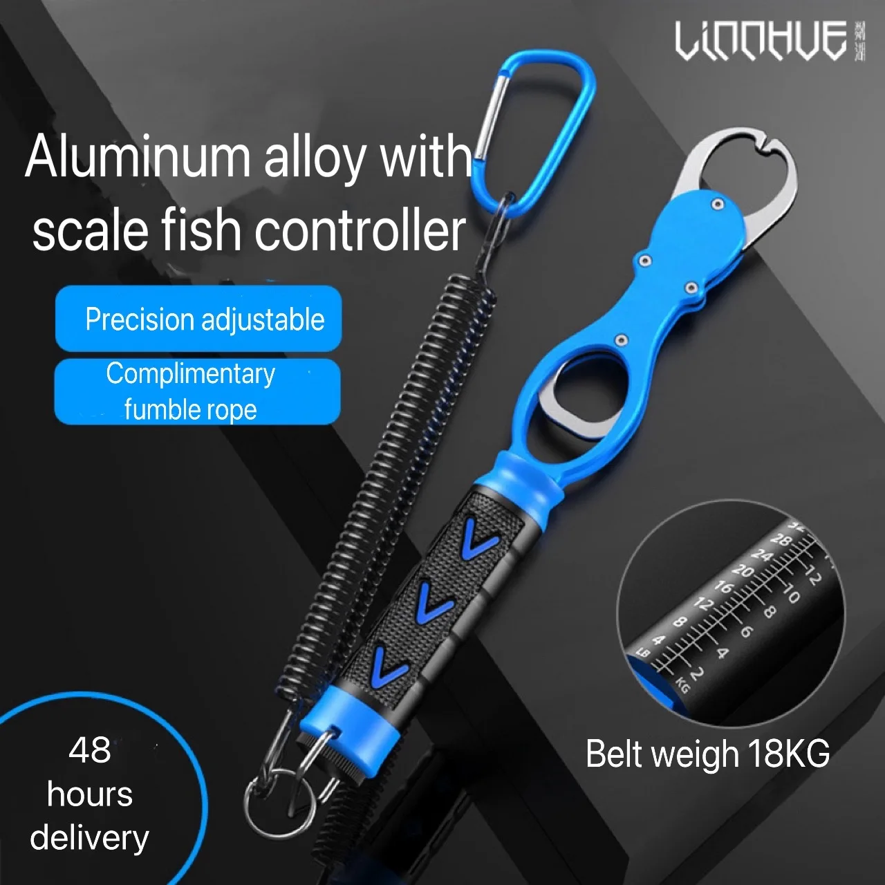 LINNHU Ebelt fish control device Long handle aluminum alloy fish control pliers clamp fish mouth fishing pliers take fish device