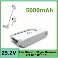 25.2V Lithium battery For Xiaomi Mijia Dreame G9 G10 1S R10 Vacuum Cleaner Parts Lithium Ion Battery Pack 5000mAh P2046-7S1P-BC