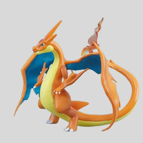 18cm Fairy สัตว์เลี้ยงสีเหลือง Charizard Spit Fire อะนิเมะรูปปั้นคอลเลกชันเดสก์ท็อปตกแต่งเครื่องประดับของขวัญของเล่นสําหรับพัดลม