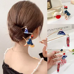 Vintage Japanese Cartoon Rabbit Girl Fox Hair Clasp Hairpins 2022 Trendy Personality Female Combs and Sticks Hair Accessories