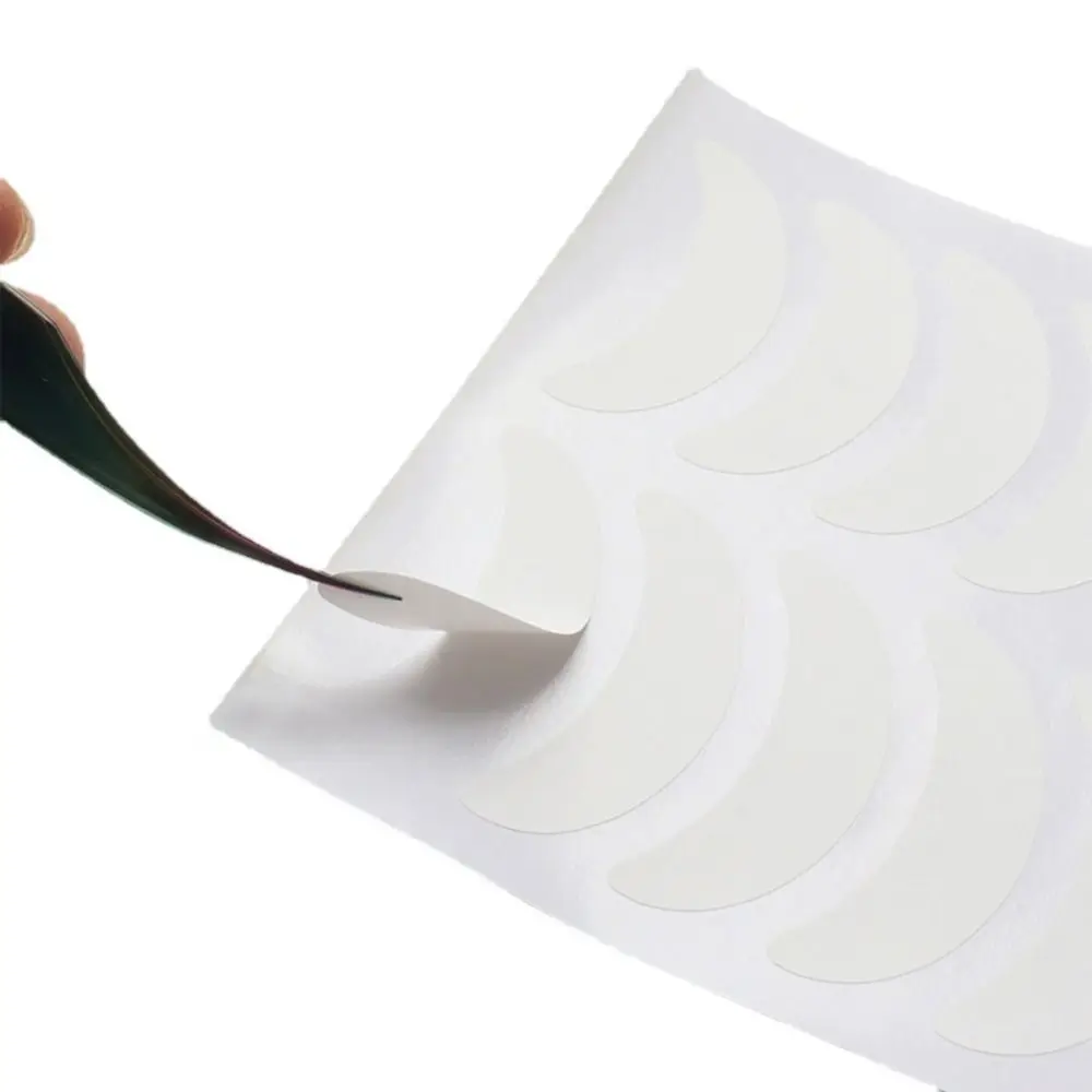 100 pçs/set salão de beleza remendos de extensão de cílios naturais ferramentas de maquiagem sob almofadas de gel de olho branco adesivo de separação