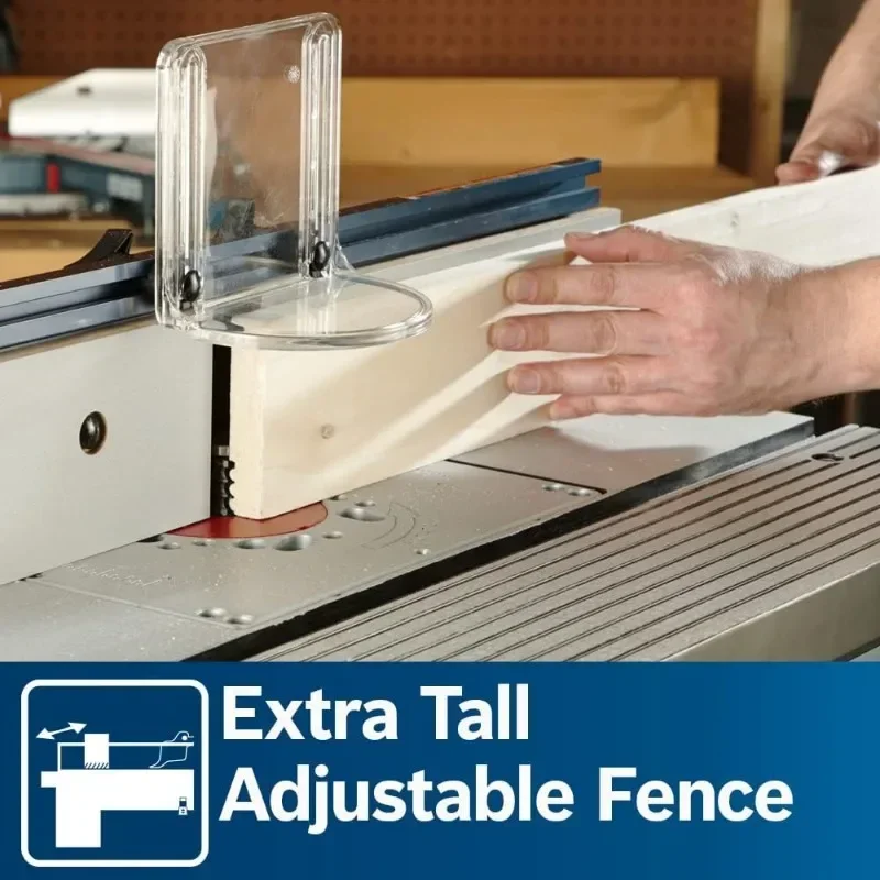 For RA1181 Benchtop Router Table 27 in. x 18 in. Aluminum Top with 2-1/2 in. Vacuum Hose Port rattan furniture patio furniture