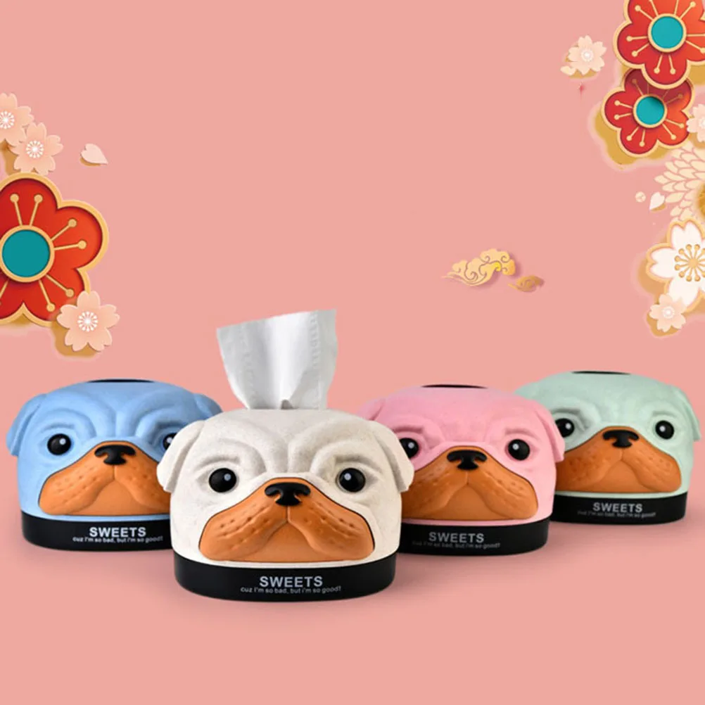 

Creative Bobby Dog Tissue Holder Premium Paper Storage Box Smooth Edges Cute Decor For Kids Room Bathroom Bedroom Desks
