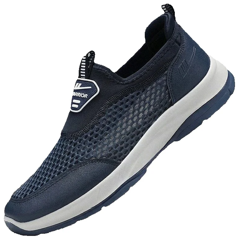 Pull-back Men's Slip-on Shoes With Breathable Mesh For Spring And Summer 2026, New Model Dad Shoes, Men's Hollow Mesh Thin Mesh Shoes_vogvips.com