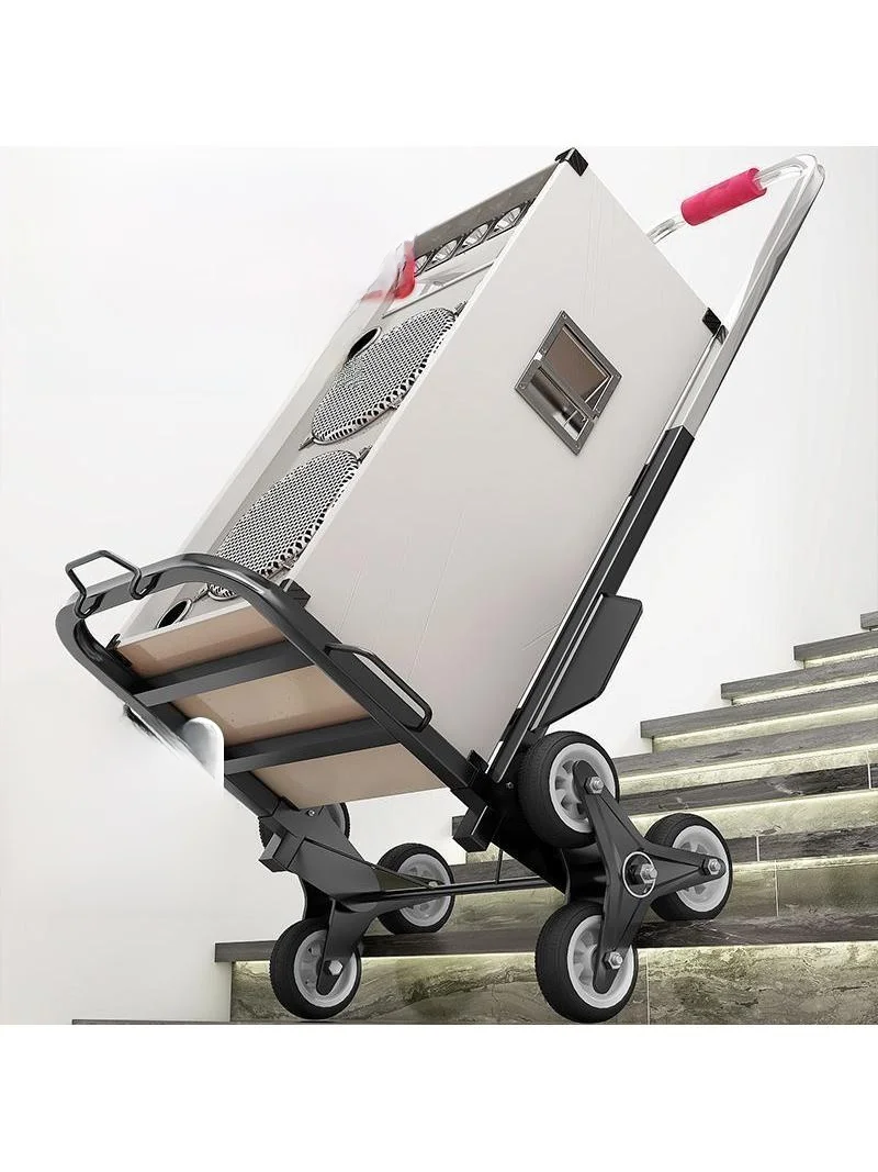 ステンレス鋼オックスフォード布手引きショッピングカート階段登り重物移動車家庭用ポータブルミニカート