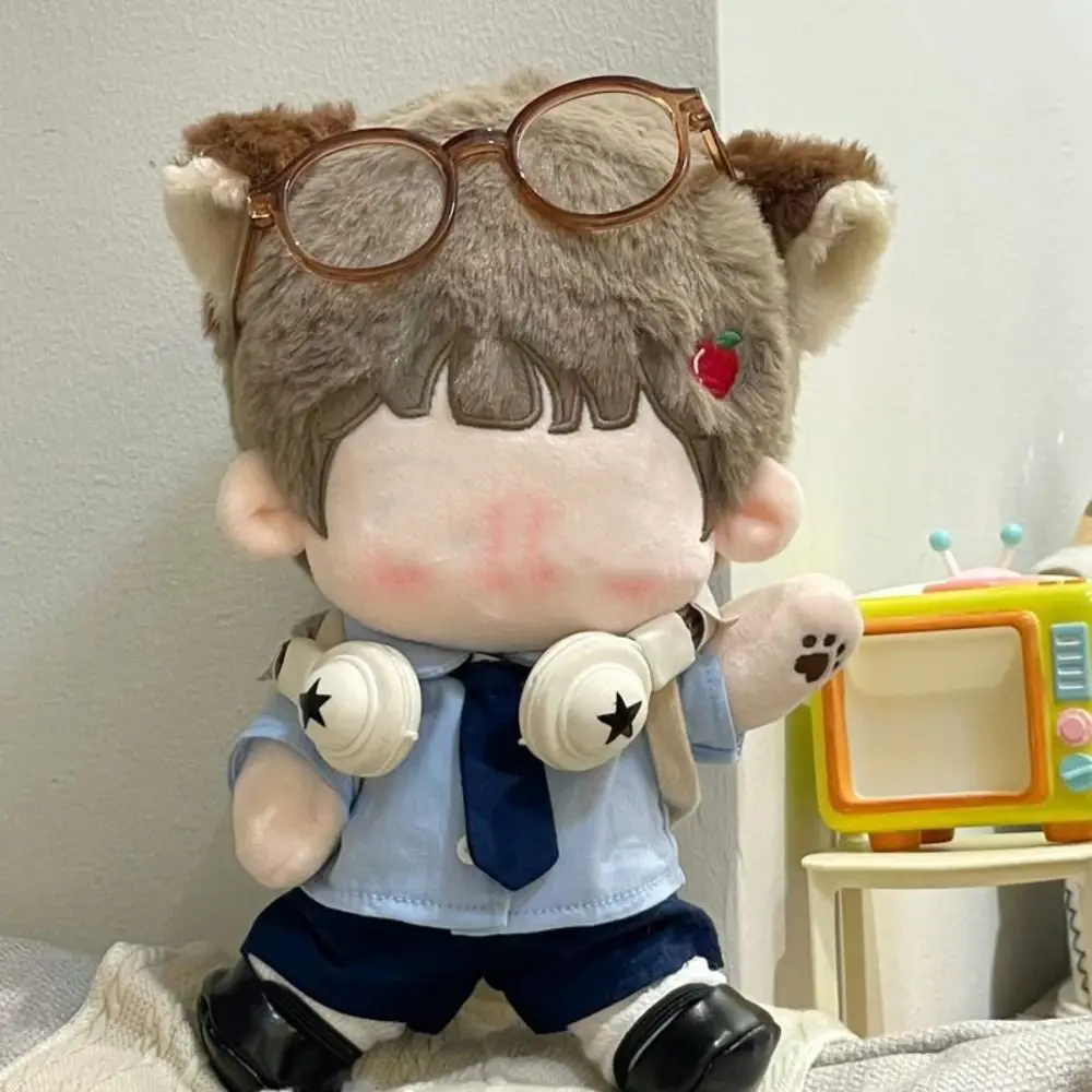 Vestiti per bambole blu 20cm che cambiano vestito gioco uniforme scolastica in miniatura che gioca a casa camicia Cosplay cravatta pantaloni Set