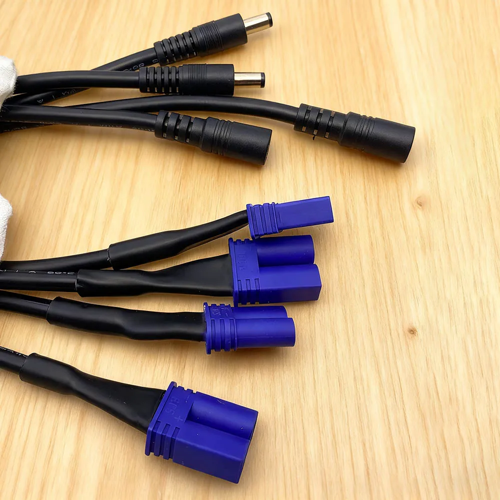 14AWG EC5 To 5.5*2.1mm 5.5*2.5mm DC 5521 5525 Cable Male/Female Plug Adapter Connector 15A High Current Conversion Wire DIY